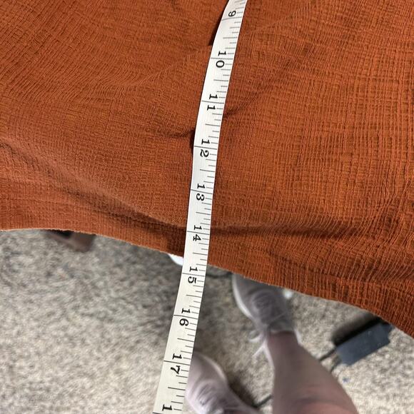 Madewell Top Womens XL Rust Tie Strap Cami Tank Crinkle Gauze Textured AN487 - Picture 3 of 7